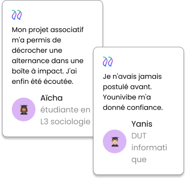 Témoignages d'étudiants